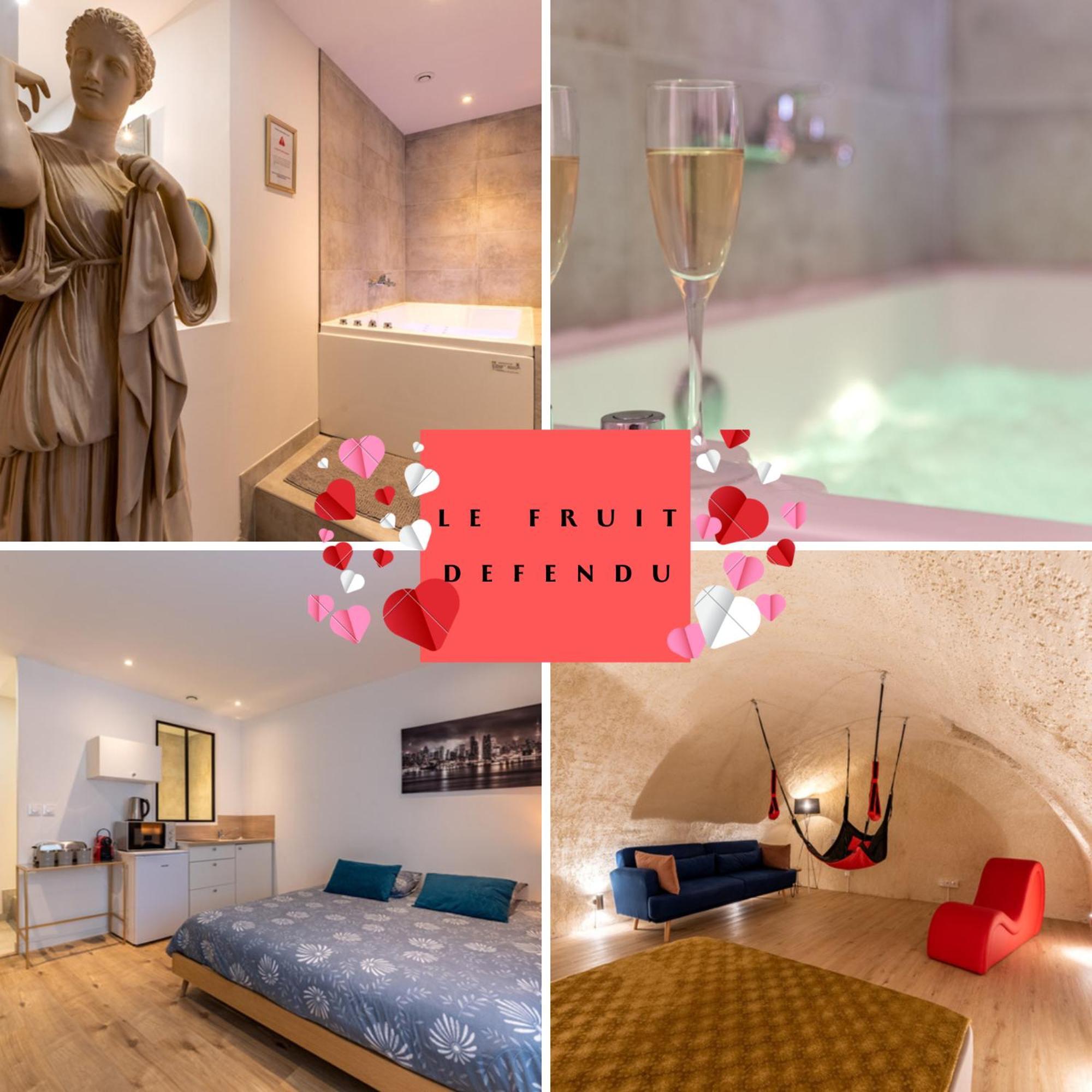 Le Fruit Defendu "Love Room" Jacuzzi Centre Ville Rouen Bagian luar foto